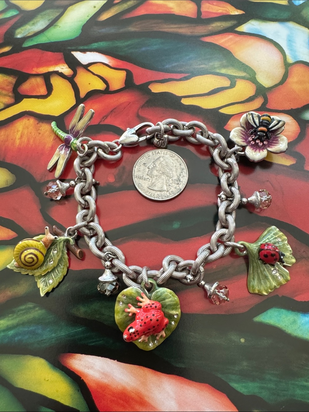 🐞 BRIGHTON “Pond Marvel” Charm Bracelet - Retired - Picture 2 of 12